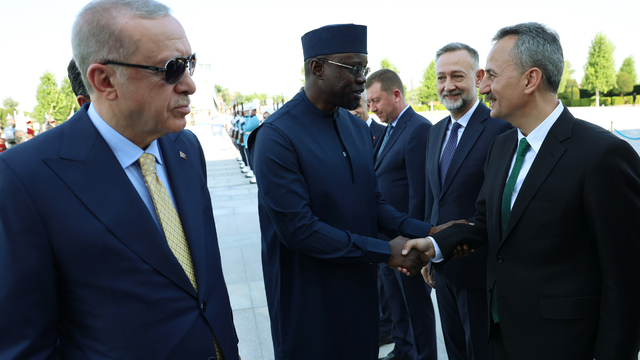 Cumhurbaşkanı Erdoğan, Senegal Başbakanı Sonko'yu resmi törenle karşıladı