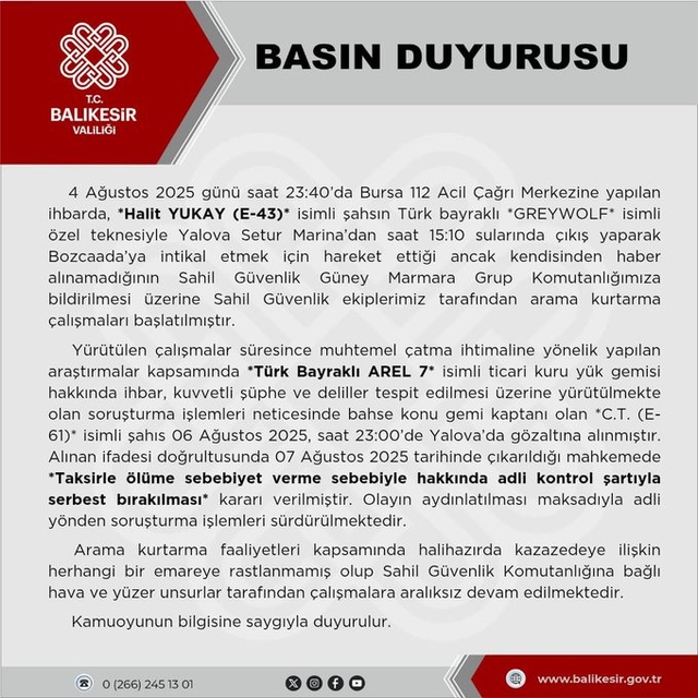 Teknesi parçalanmış halde bulunan iş insanını arama çalışmaları 3'üncü günü...
