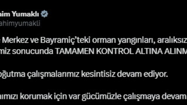 Çanakkale'deki orman yangını ikinci gününde kontrol altına alındı (7)