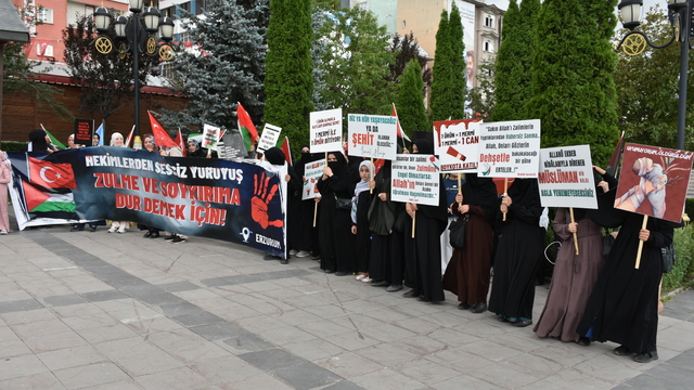 Erzurum'da sağlık çalışanları 91 haftadır Gazze için yürüyor