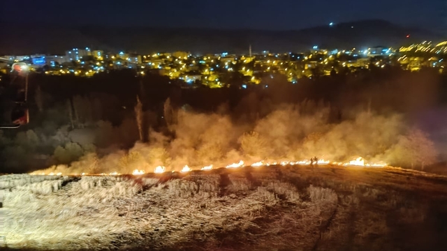 Diyarbakır'da örtü yangını