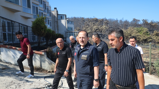 AFAD Başkanı Pehlivan Çanakkale'de yangından etkilenen köyleri ziyaretinde konuştu: