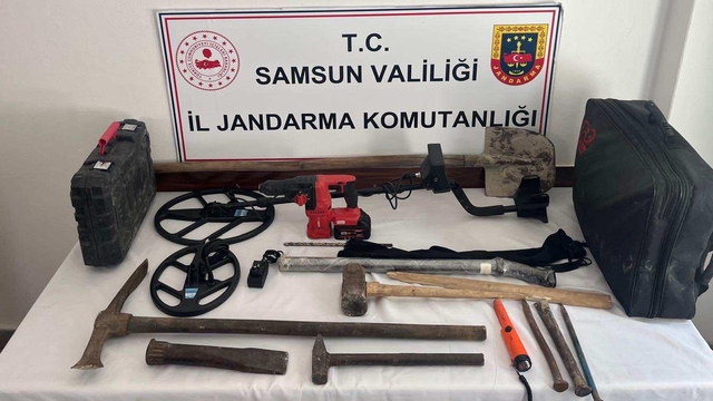 Samsun'da izinsiz kazı yapan 3 kişi suçüstü yakalandı