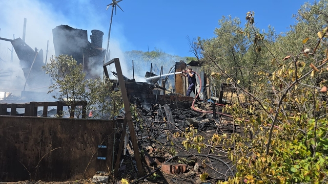 Bursa'da bağ evi alev alev yandı