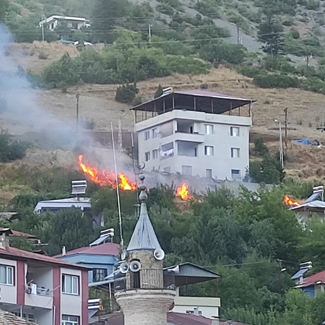 Adana'da çalılık alanda çıkan yangın söndürüldü