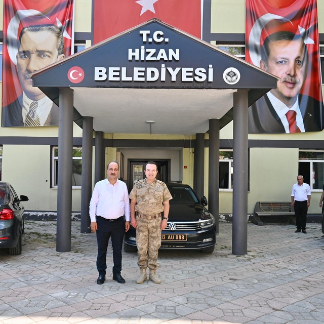 Bitlis Jandarma Komutanı Tuğgeneral Tombul'dan Başkan Şam'a veda ziyareti