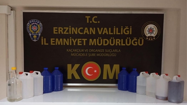 Erzincan'da sahte içki operasyonunda 1 şüpheli gözaltına alındı