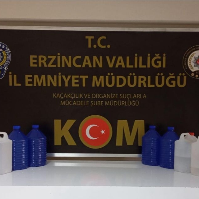 Erzincan'da sahte içki operasyonunda 1 şüpheli gözaltına alındı