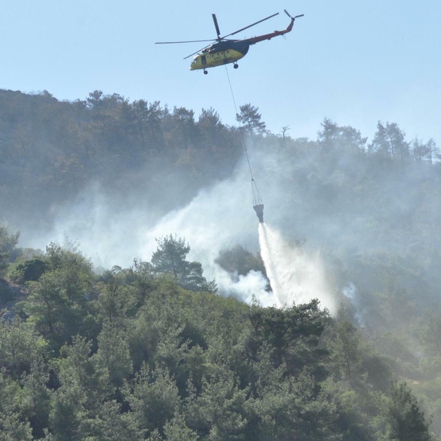 Manisa Soma'daki yangın 2'nci gününde (2)