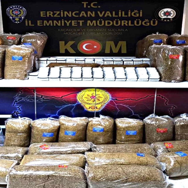 Erzincan'da tütün ve sigara kaçakçılığı operasyonunda bir zanlı yakalandı