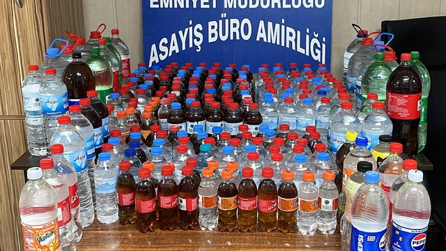 Tokat'ta sahte alkol ele geçirilen operasyonda 1 şüpheli yakalandı