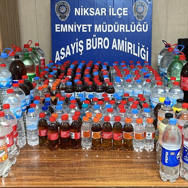 Tokat'ta sahte alkol ele geçirilen operasyonda 1 şüpheli yakalandı