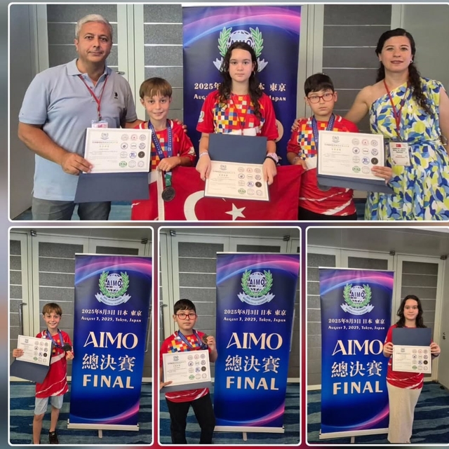 Japonya'daki matematik olimpiyatlarında bronz madalya ve liyakat ödülü aldı...