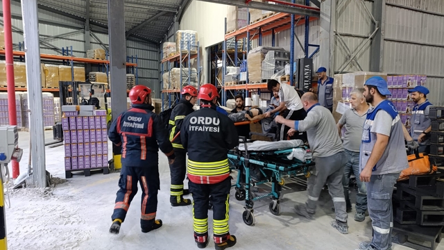 Ordu'da kolunu paketleme makinesine sıkıştıran işçi ağır yaralandı