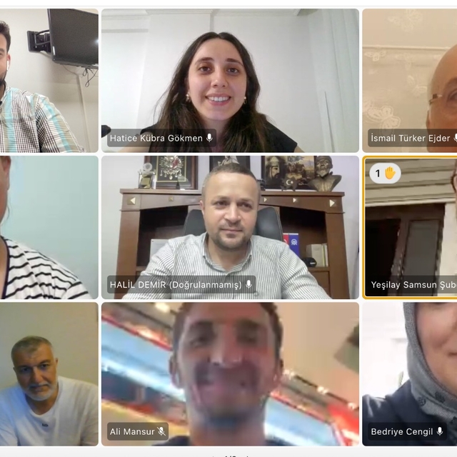 Yeşilay Yeşilırmak Bölge Koordinatörlüğü ile AA muhabirleri çevrimiçi topla...