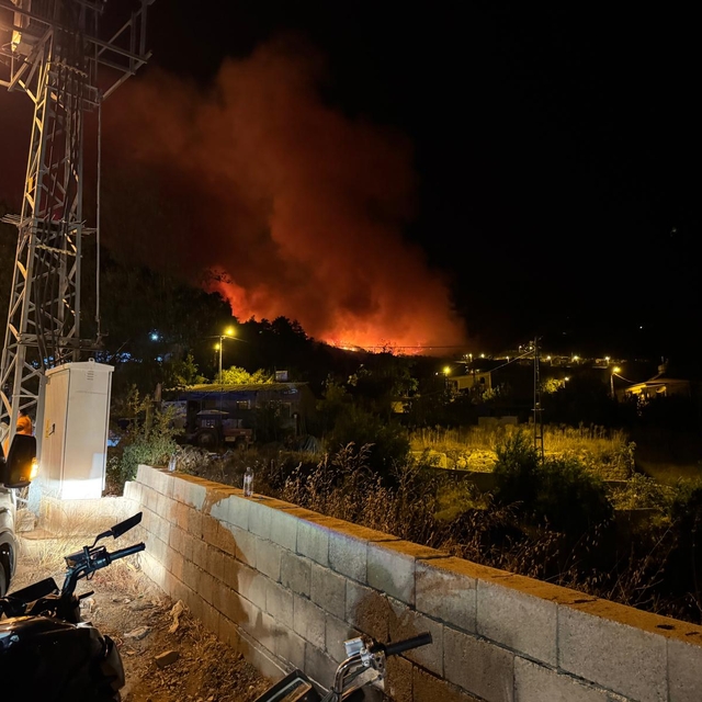 Hatay'da orman yangını; 1 mahalle tahliye edildi (2)