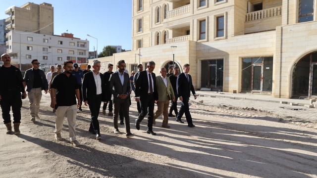 Mardin Valisi ve Büyükşehir Belediye Başkan Vekili Akkoyun, yol çalışmalarını inceledi