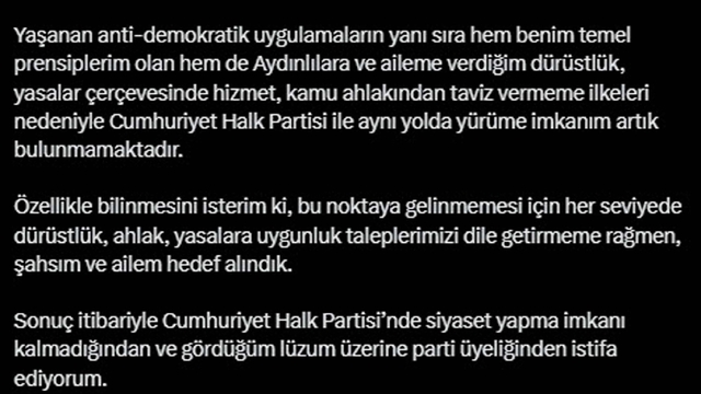 Özlem Çerçioğlu, CHP'den istifa etti (2)