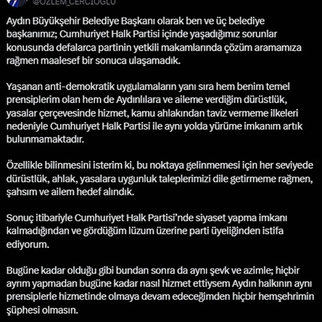 Özlem Çerçioğlu, CHP'den istifa etti (2)