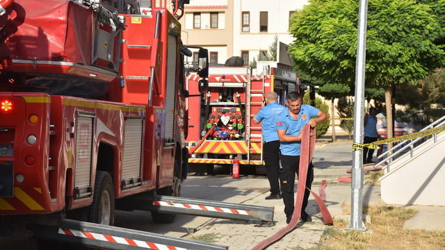 Karaman'da apartmanda çıkan yangın söndürüldü