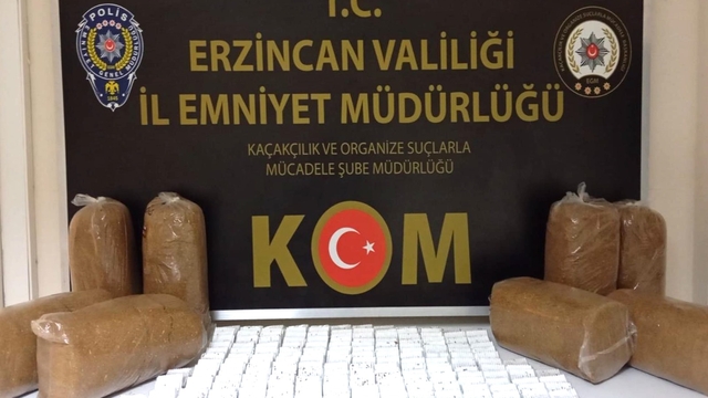 Erzincan'da tütün ve sigara kaçakçılığı operasyonunda bir zanlı yakalandı