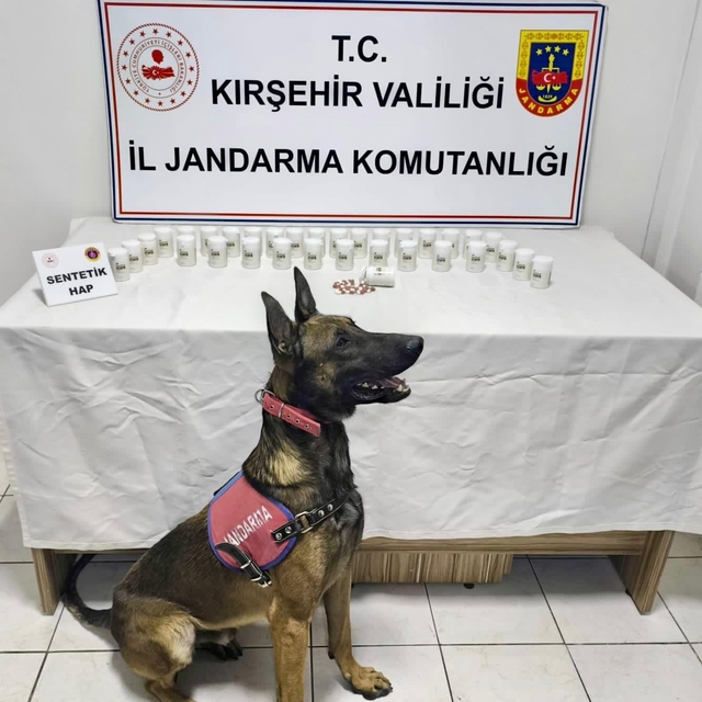 Kırşehir'de düzenlenen uyuşturucu operasyonunda 1823 sentetik hap ele geçir...
