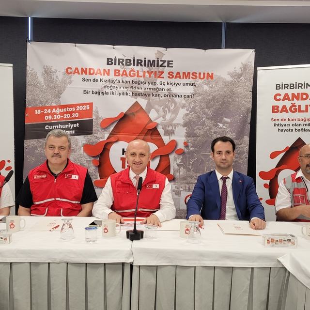 Samsun'da Türk Kızılay'dan "Hedef 1919: Hastaya Kan, Ormana Can" kampanyası