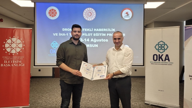 Samsun'da yeni nesil habercilik kapsamında gazetecilere verilen dron eğitimi sona erdi