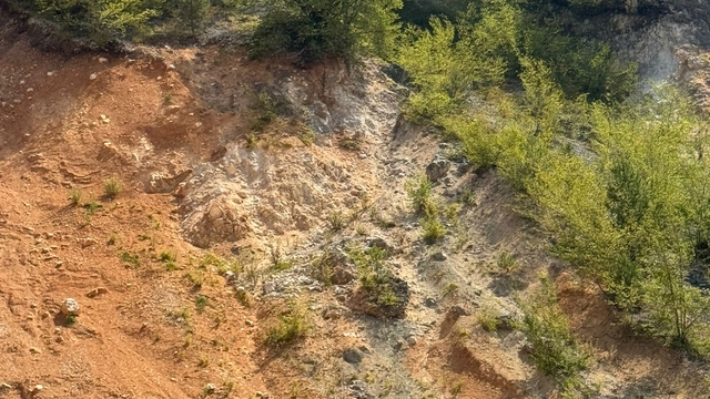 Düzce'de kayalıklarda mahsur kalan köpek kurtarıldı