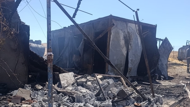 Siirt'te konteynerde çıkan yangın söndürüldü