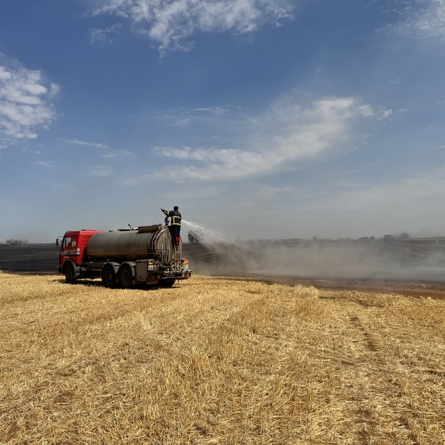 Kırklareli'nde çıkan anız yangını söndürüldü