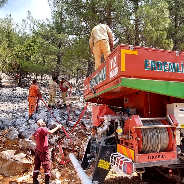 Mersin'in 2 ilçesindeki orman yangınları kontrol altına alındı (4)