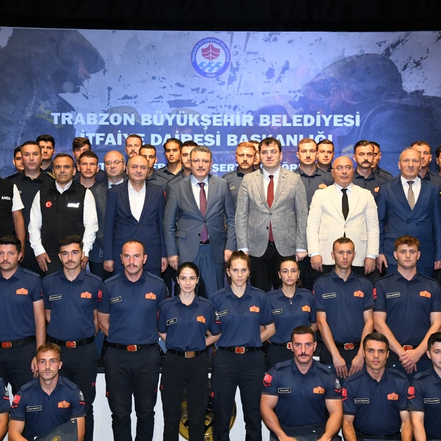 Trabzon'da yeni itfaiye personeli görevine başladı