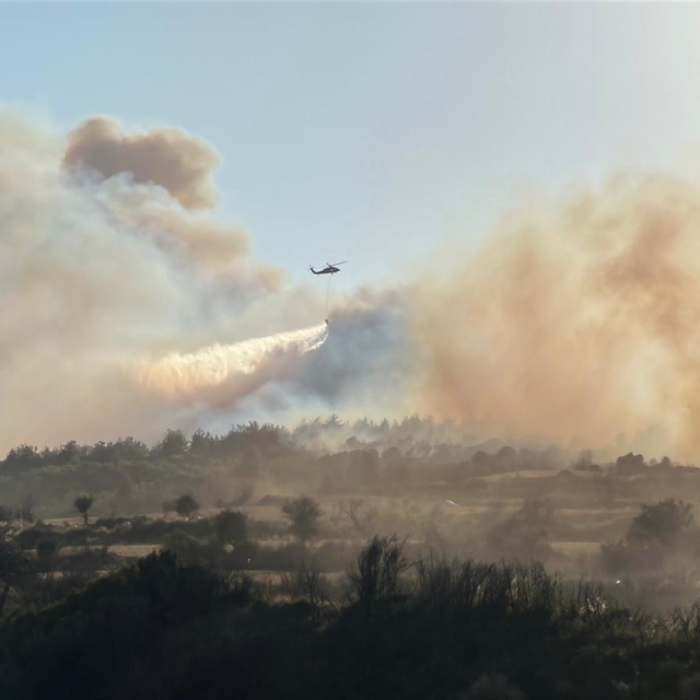 Çanakkale'de orman yangını: 1 köy tahliye edildi (3)