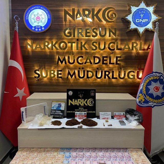 Giresun'da uyuşturucu operasyonunda yakalanan 1 kişi tutuklandı