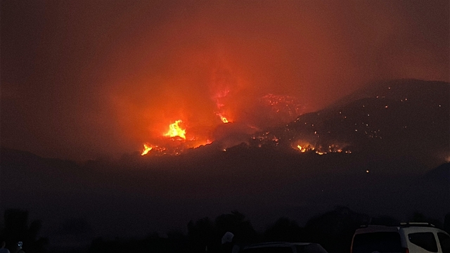 Çanakkale'de orman yangını: 5 köy tahliye edildi (4)