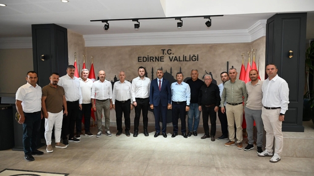 Edirne Valisi Sezer, oda başkanları ve çeltik üreticilerini kabul etti