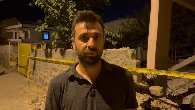 Diyarbakır'da balkon çöktü: 2'si bebek 5 yaralı (2)