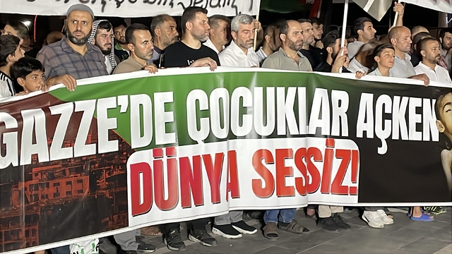İsrail'in Gazze'ye saldırıları Diyarbakır'da protesto edildi