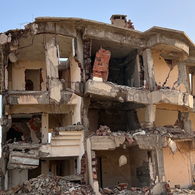 Çökme riski bulunan 3 katlı bina, mahalleliyi tedirgin ediyor