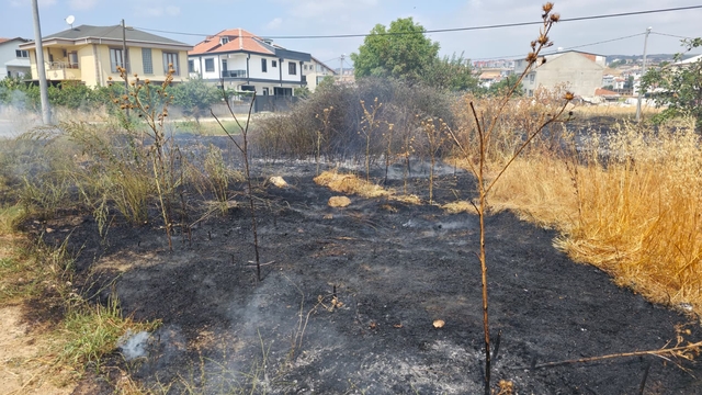İnegöl'de otluk alanda çıkan yangın söndürüldü