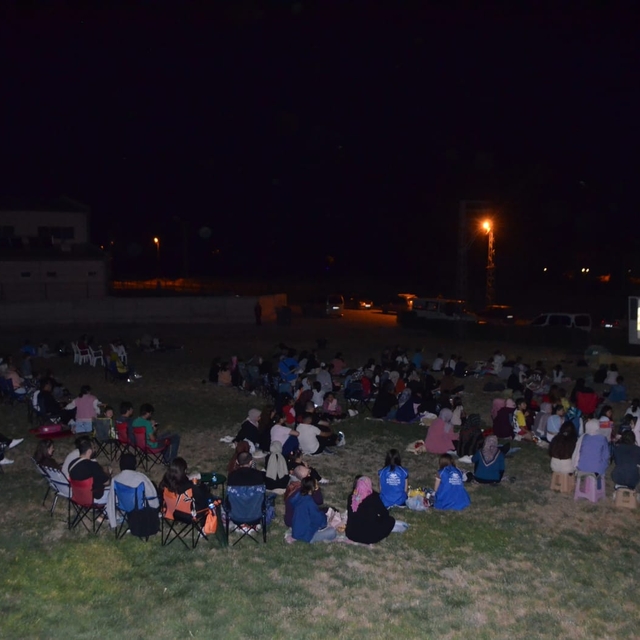 Dodurga'da açık hava sineması etkinliği yapıldı
