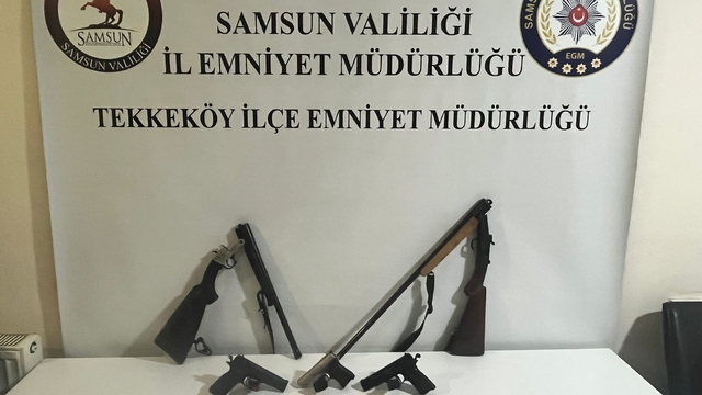 Samsun'da ruhsatsız silah operasyonunda 1 kişi yakalandı