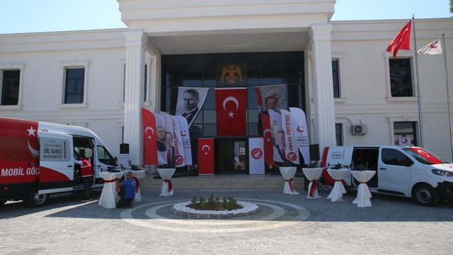 Hatay'da sınır güvenliği için 7 dron ve 2 mobil göç aracı hizmete girdi