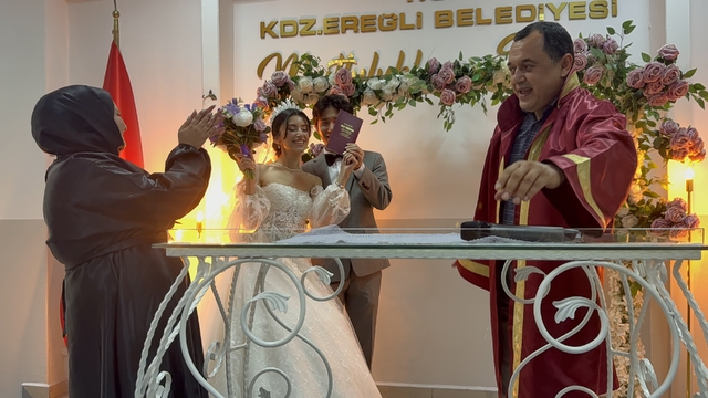 Zonguldak'a Güney Koreli damat