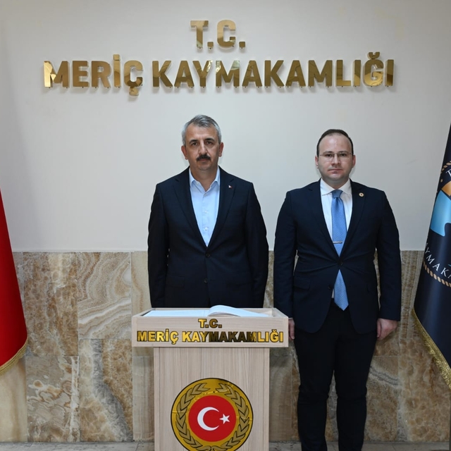 Edirne Valisi Sezer'den Meriç Kaymakamı Güvenç'e ziyaret