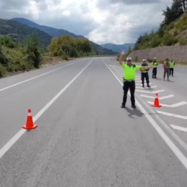 Dikmen'de trafik güvenliği bilgilendirme çalışmaları
