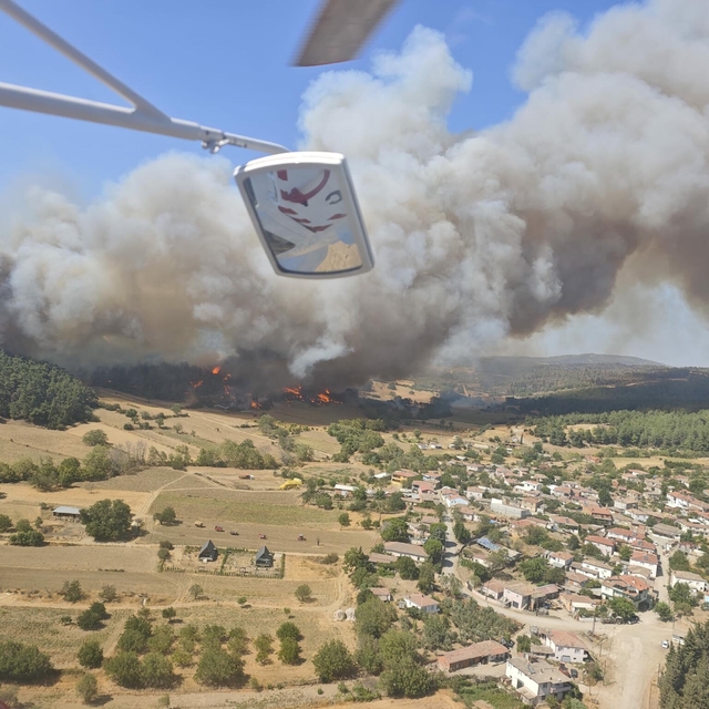 Çanakkale'de orman yangını (2)