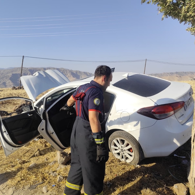Şırnak'ta şarampole devrilen otomobildeki 3 kişi yaralandı