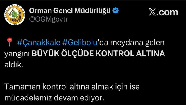 Çanakkale'de orman yangını (4)